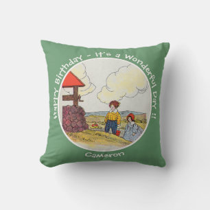 Jack and Jill Mother Goose Birthday Party Items Cushion