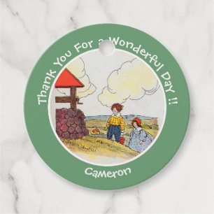 Jack and Jill Mother Goose Birthday Party Items Favour Tags
