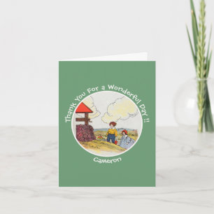 Jack and Jill Mother Goose Birthday Party Items Thank You Card