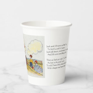 Jack and Jill went up the hill Nursery Rhyme Paper Cups