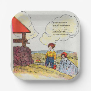 Jack and Jill went up the hill Nursery Rhyme Paper Plate