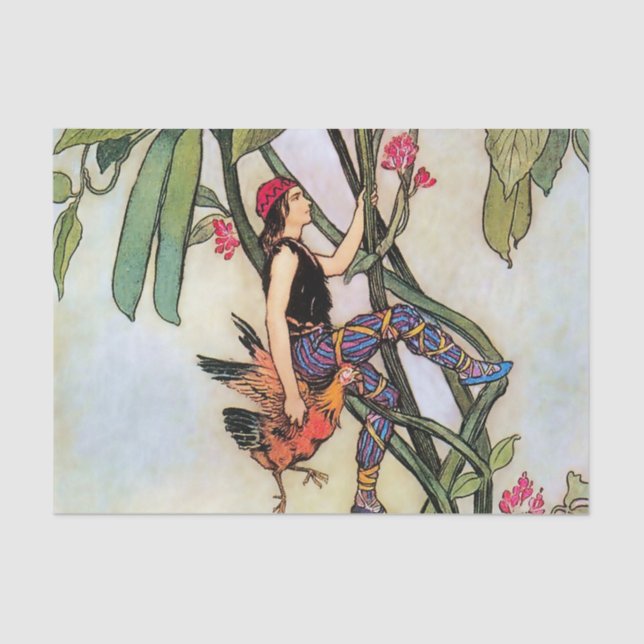 “Jack and the Beanstalk” by Warwick Goble Tissue Paper (Front)