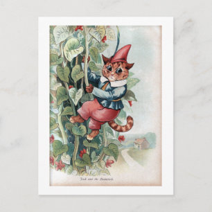 Jack and the Beanstalk, Louis Wain Postcard