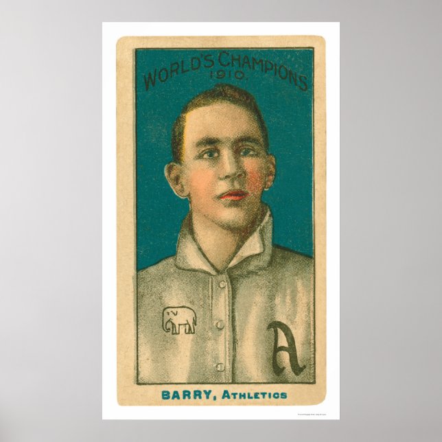 Jack Barry Baseball 1910 Poster (Front)