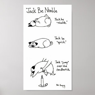 Jack Be Nimble, Pug Version Poster