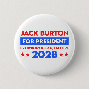 Jack Burton For President 2028 6 Cm Round Badge