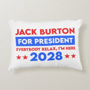 Jack Burton For President 2028 Decorative Cushion
