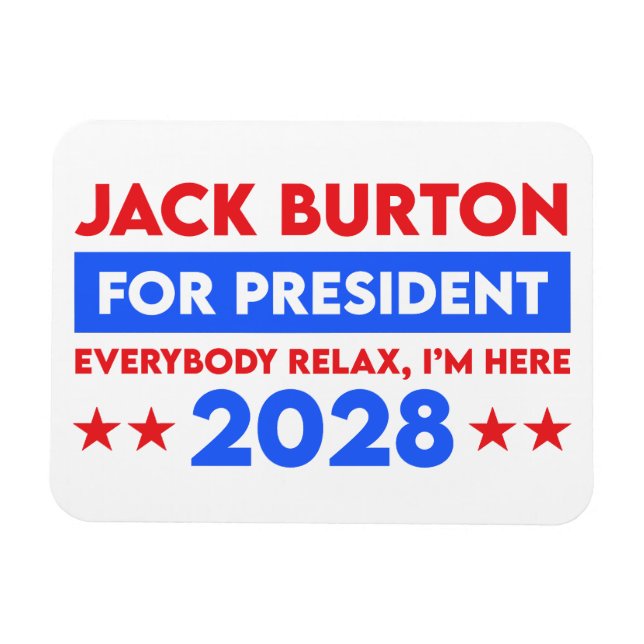 Jack Burton For President 2028 Magnet (Horizontal)