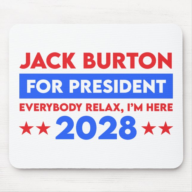 Jack Burton For President 2028 Mouse Pad (Front)