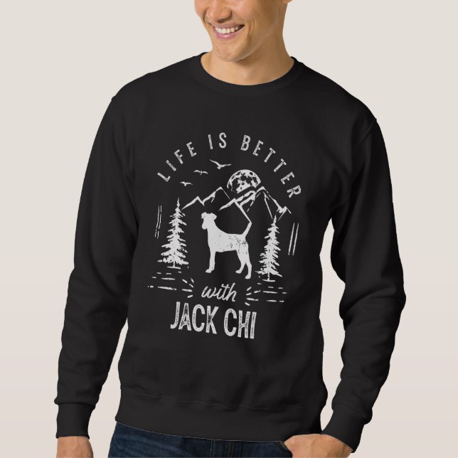 Jack Chi Life Better Mum Dad Dog Sweatshirt (Front)