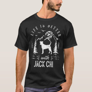 Jack Chi Life Better Mum Dad Dog T-Shirt