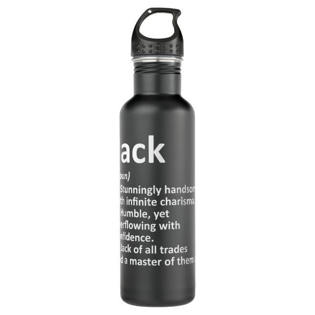 JACK Definition Personalised Name Funny Birthday G 710 Ml Water Bottle (Front)