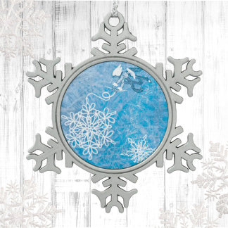 Jack Frost and the Creation of the Snowflake Pewter Christmas Ornament