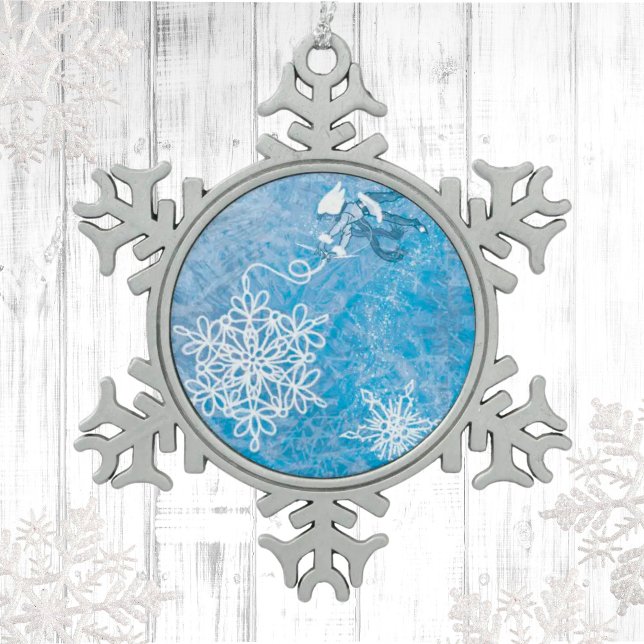Jack Frost and the Creation of the Snowflake Pewter Christmas Ornament (Creator Uploaded)
