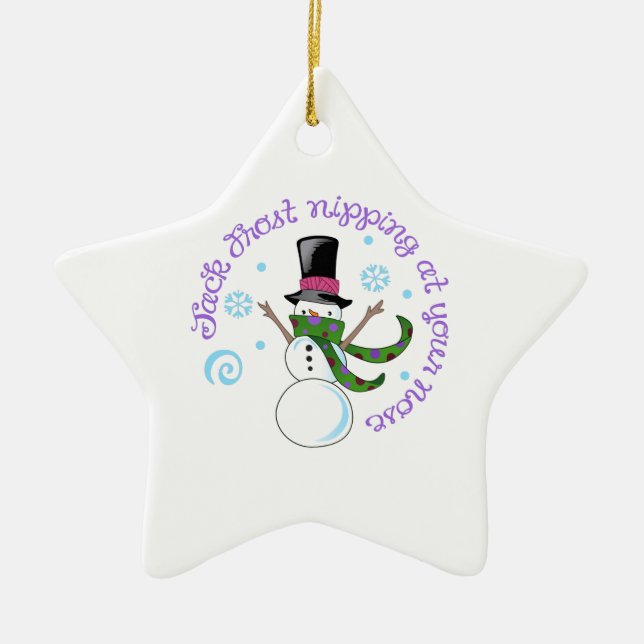 JACK FROST CERAMIC TREE DECORATION (Front)