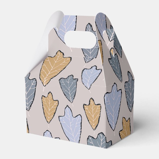 Jack Frost Leaves Pattern Favour Box (Back Side)