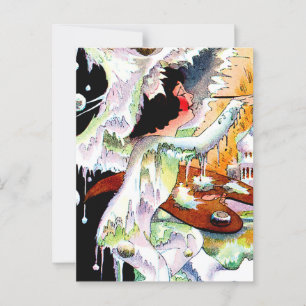 “Jack Frost Painting” Fairy Art by M T Ross Postcard