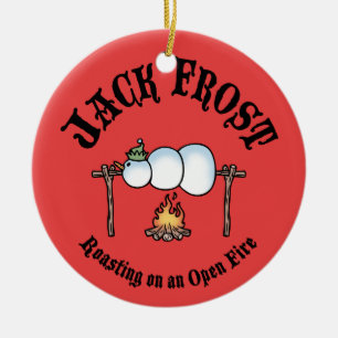 Jack Frost Roasting Ceramic Tree Decoration
