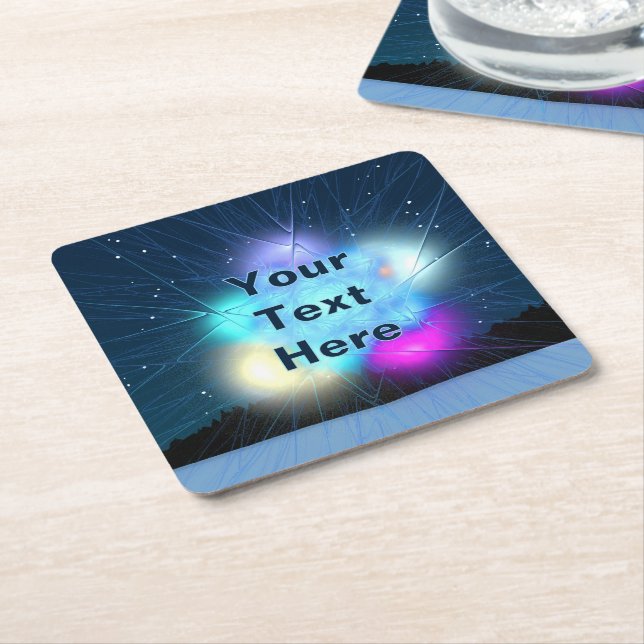 Jack Frost Square Paper Coaster (Angled)