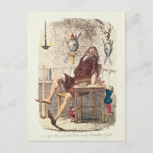 Jack Gets the Golden Hen away from the Giant Postcard