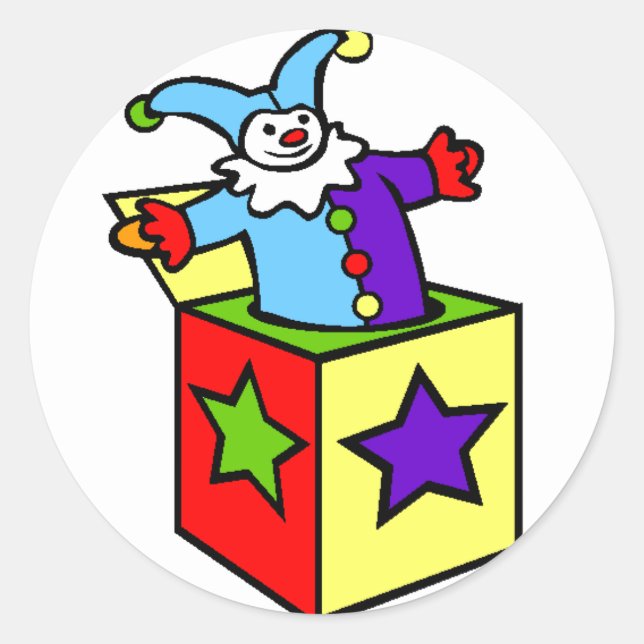 Jack In The Box! Classic Round Sticker (Front)