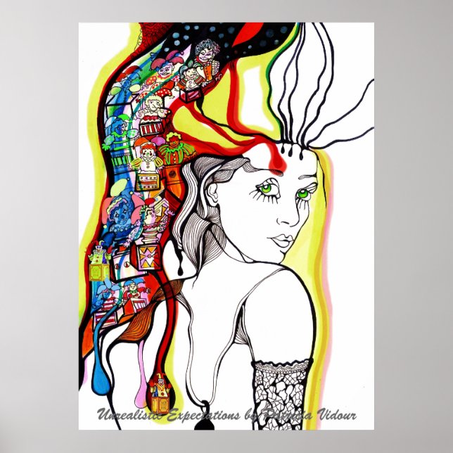 Jack in the box Girl Portrait Poster