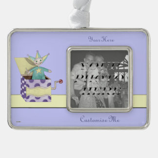 Jack-in-the-Box - Traditional Toys (pastel) Silver Plated Framed Ornament