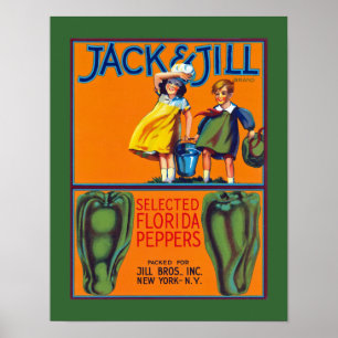 Jack & Jill Florida Peppers Poster