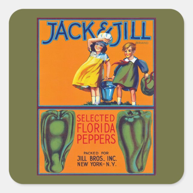 Jack & Jill Florida Peppers Square Sticker (Front)