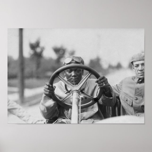 Jack Johnson Driving His Thomas Flyer Poster (Front)