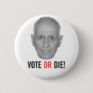 Jack Kevorkian: VOTE OR DIE! 6 Cm Round Badge