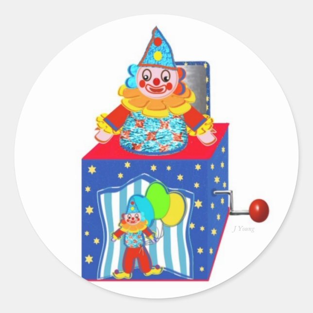 Jack N the Box Classic Round Sticker (Front)