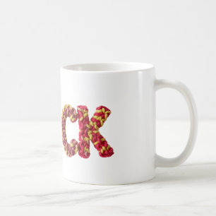 JACK Name in Vibrant Crochet Pattern Coffee Mug