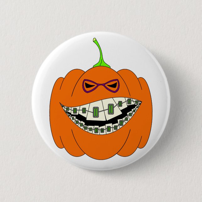 Jack-O-Braces 6 Cm Round Badge (Front)