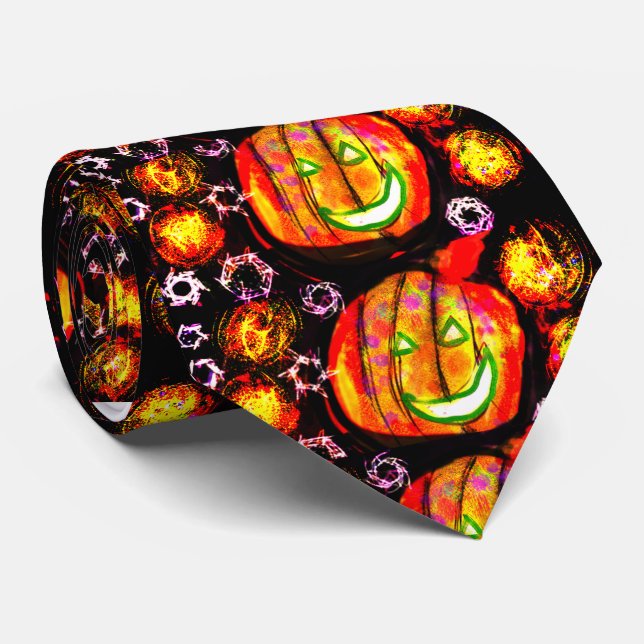 Jack o jack o lantern tie (Rolled)
