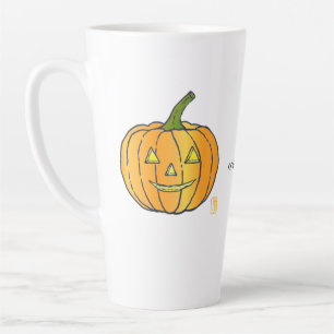 Jack-o-lantern 17 oz. latte mug