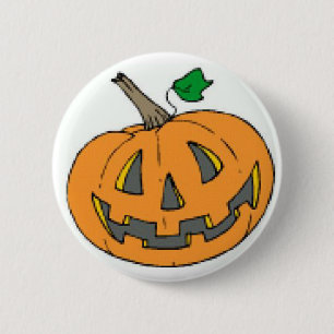 Jack o lantern 6 cm round badge