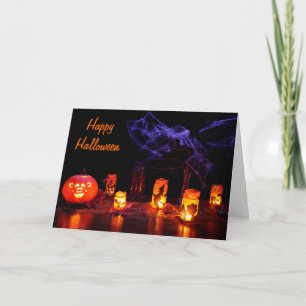 Jack-O-Lantern And Candles Halloween Card