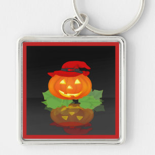 Jack O Lantern and his Reflection - Key Ring