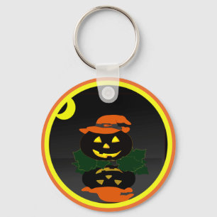 Jack O Lantern and his Reflection - Key Ring