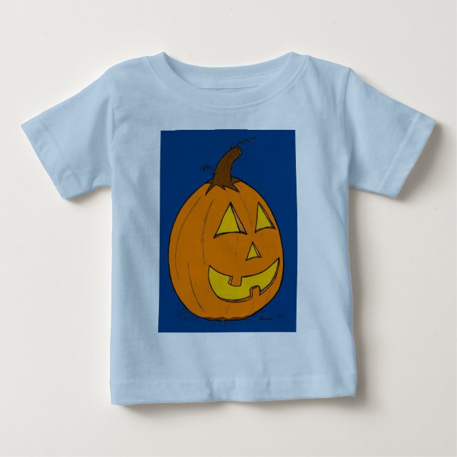 Jack o' Lantern Blue Infant T-Shirt (Front)