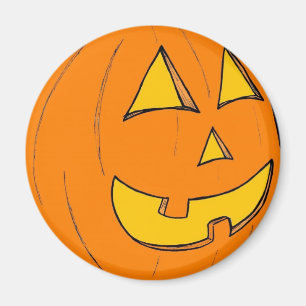 Jack o' Lantern Blue Magnet