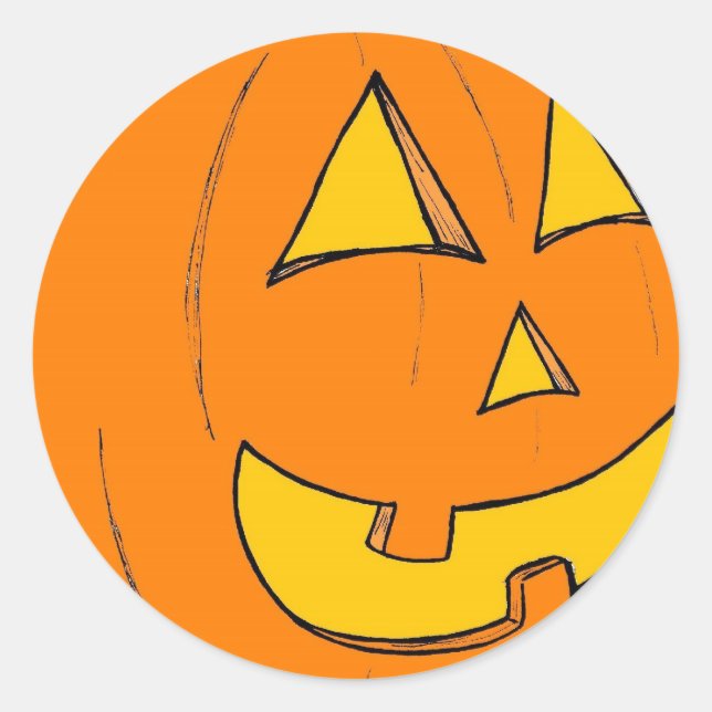 Jack o' Lantern Blue Stickers (Front)