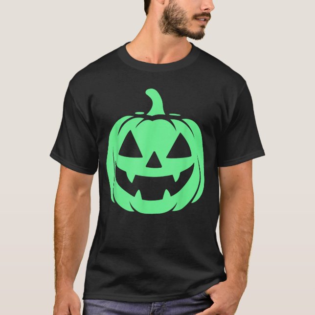 Jack o Lantern Boy Girl Kids Glow in Halloween Nig T-Shirt (Front)