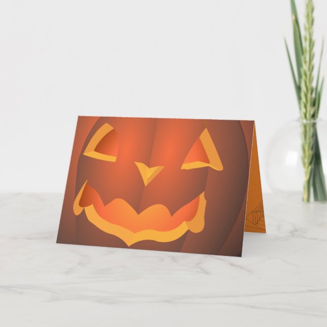 Jack-o-lantern Cards Halloween Party Invitations (Front)