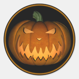 Jack o' Lantern Classic Round Sticker