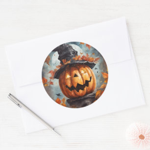 Jack O Lantern  Classic Round Sticker