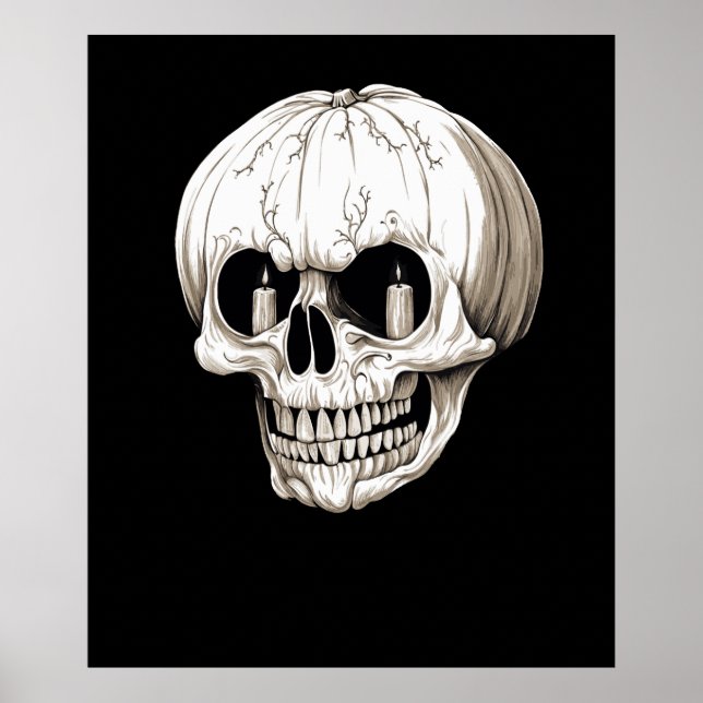Jack O Lantern Cranium Halloween Gothic Poster (Front)
