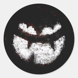 Jack O' Lantern Face Classic Round Sticker