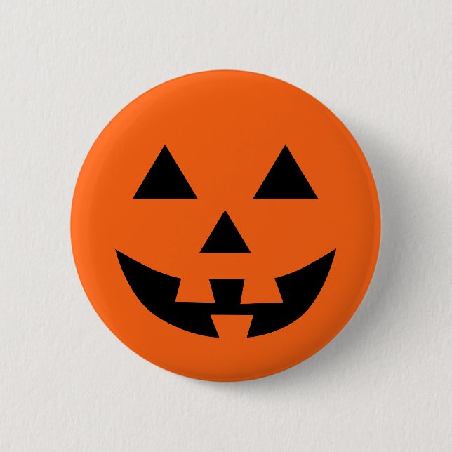 Jack O’ Lantern Face Fun Halloween 6 Cm Round Badge (Front)